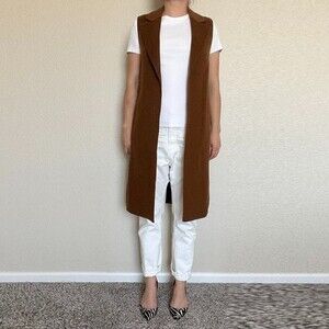 Massimo Dutti Wool Midi-length Vest Size S